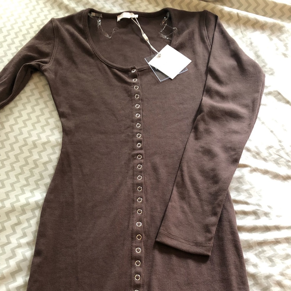 Front Ribbed Mini Dress